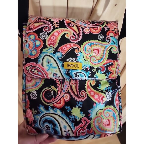 Hadiki Handbags - Hadiki Bayou Paisley Sling Crossbody Purse Shoulder Bag Adjustable Strap EUC